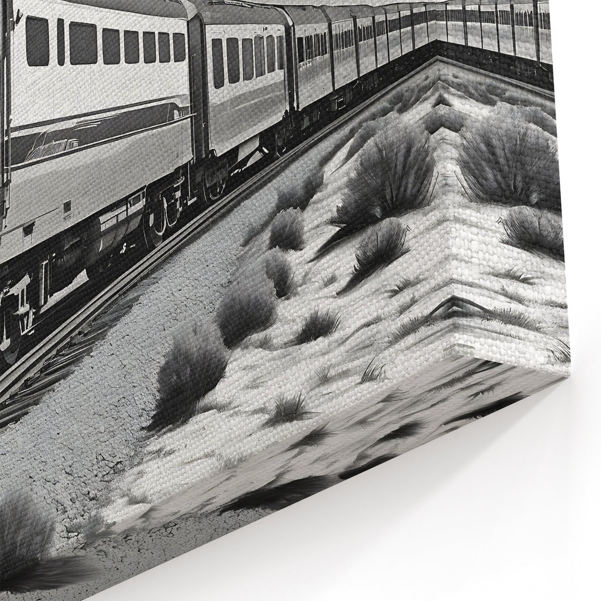 Vintage Train Wall Art - Black and White Historic Railway Photography