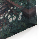 Overgrown Railroad Tracks Wall Art - Scenic Nature Railway Photography