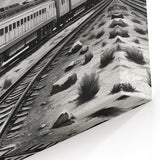 Modern Train Wall Art - Black and White Scenic Railway Photography
