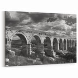 Historic Stone Bridge Wall Art - Black and White Railway Photography Print