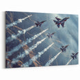 Dynamic Fighter Jets in Formation - High-Energy Aviation Wall Decor