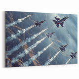 Dynamic Fighter Jets in Formation - High-Energy Aviation Wall Decor