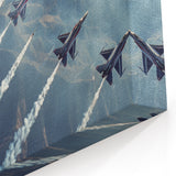Dynamic Fighter Jets in Formation - High-Energy Aviation Wall Decor