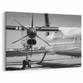 Black and White Propeller Plane Art - Classic Aviation Wall Decor