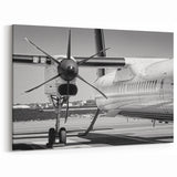 Black and White Propeller Plane Art - Classic Aviation Wall Decor