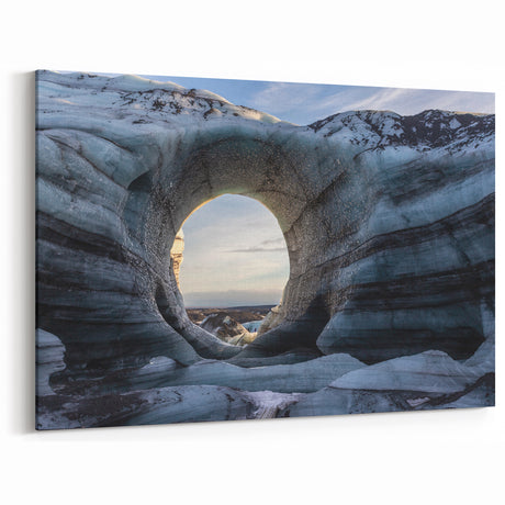 Icy Cave Wall Art - Majestic Frozen Arch Landscape Photography Print