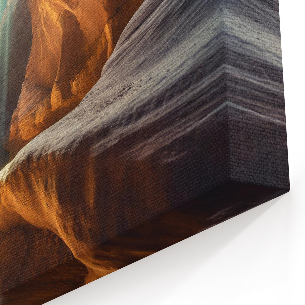 Sunlit Canyon Wall Art - Majestic Natural Cave Photography Print Decor