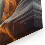 Sunlit Canyon Wall Art - Majestic Natural Cave Photography Print Decor