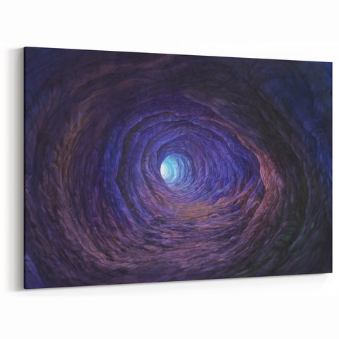Mystical Tunnel Wall Art - Enigmatic Abstract Cave Photography Print Decor