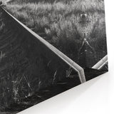 Monochrome Railroad Tracks Wall Art - Black and White Scenic Print