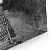 Railway Bridge in Nature Wall Art - Black and White Scenic Photography