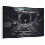Abandoned Tunnel Railway Wall Art - Dark Scenic Photography Print
