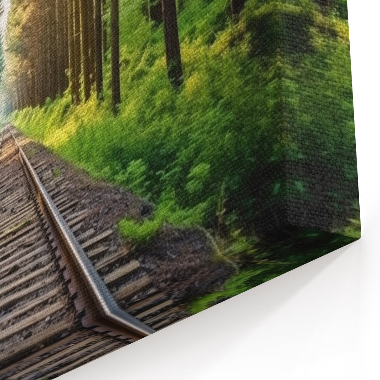 Forest Railway Wall Art - Scenic Nature Railway Photography Print