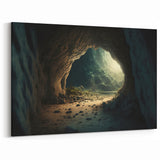 Serene Cave Entrance Wall Art - Warm and Natural Cave Photography