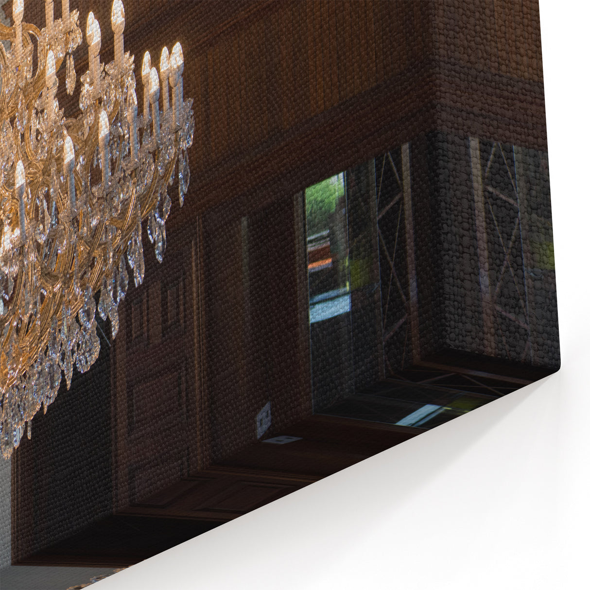 Elegant Chandelier Hardware Wall Art - Luxurious Canvas Print Decor