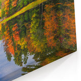 Autumn Lake Reflection Art - Vibrant Fall Colors Scenic Photography Print