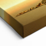 Golden Tree of Life with Sunset - Elegant Botanical Wall Art Print