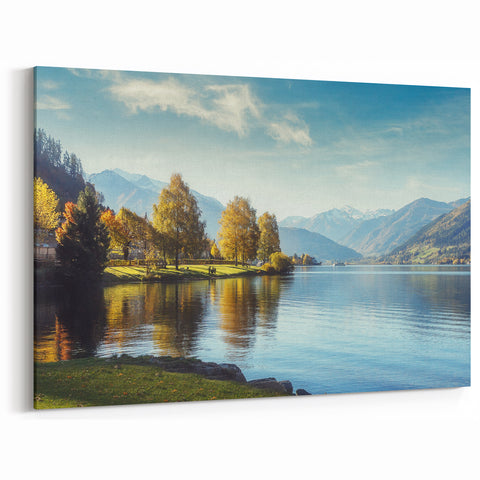 Tranquil Lakeside Morning Art - Scenic Mountain Lake Photography Print