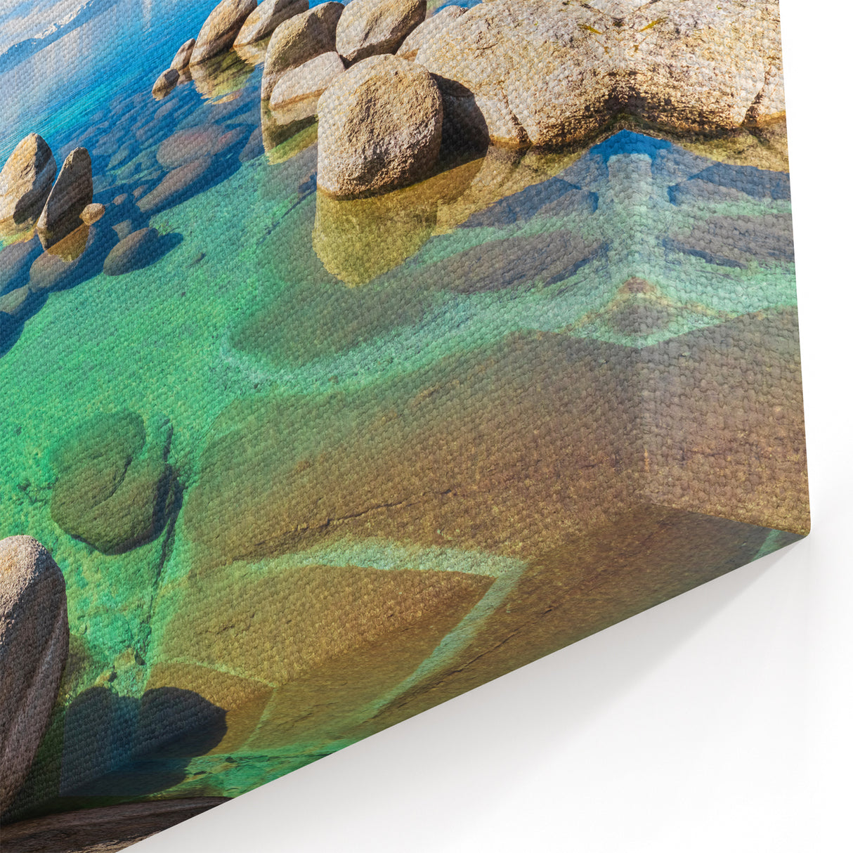 Crystal Clear Lake Art - Vibrant Turquoise Waters Scenic Photography Print