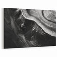Abstract Black & White Cliffs Canvas – Striking Monochrome Wall Art