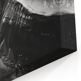 Abstract Black & White Cliffs Canvas – Striking Monochrome Wall Art