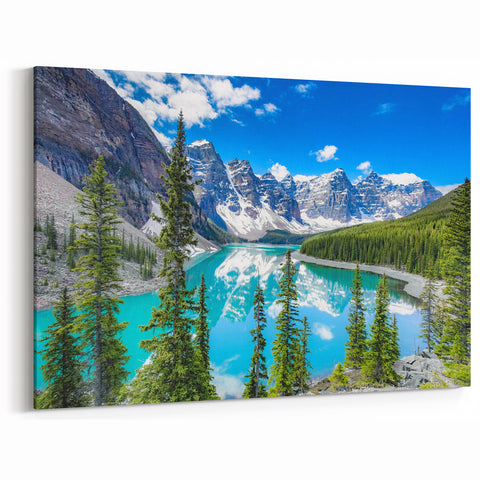 Majestic Mountain Lake Art - Vibrant Turquoise Waters Scenic Print