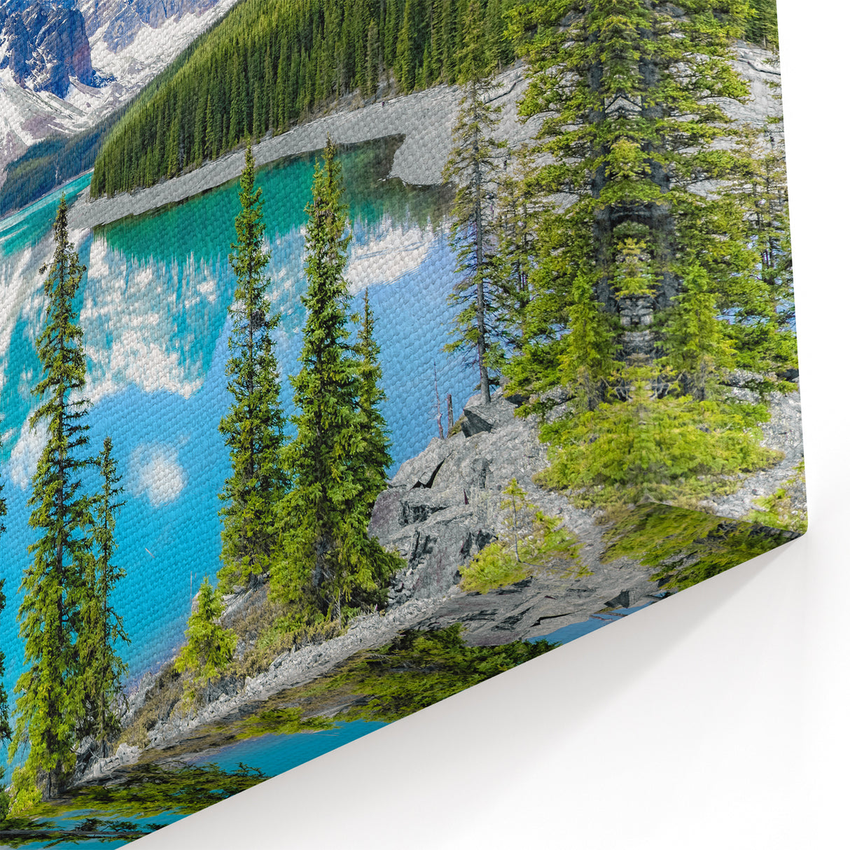 Majestic Mountain Lake Art - Vibrant Turquoise Waters Scenic Print