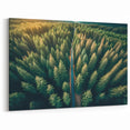 Scenic Tree Wall Art - Serene Forest Road Landscape Canvas Print
