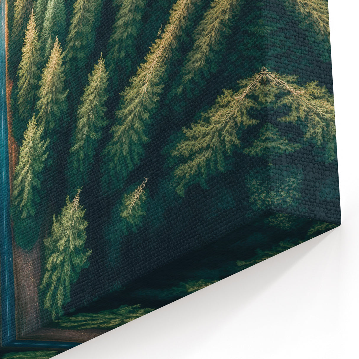 Scenic Tree Wall Art - Serene Forest Road Landscape Canvas Print