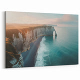 Serene Coastal Cliffs Canvas – Morning Light Seaside Wall Art Decor