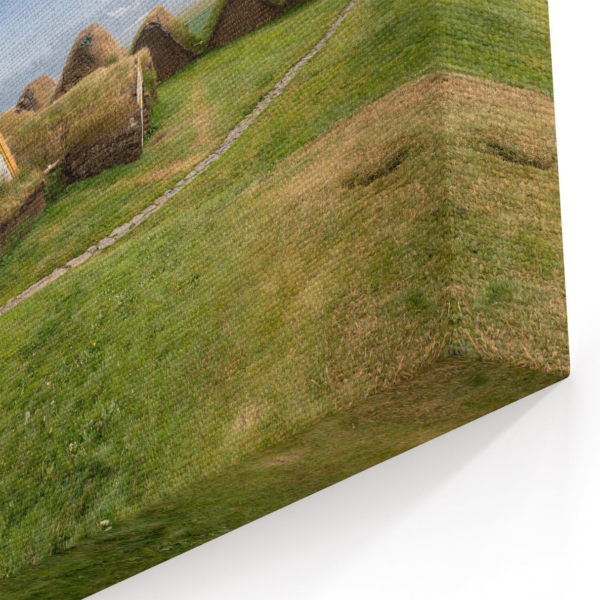 Traditional Grass-Roof House Wall Art - Unique Canvas Print