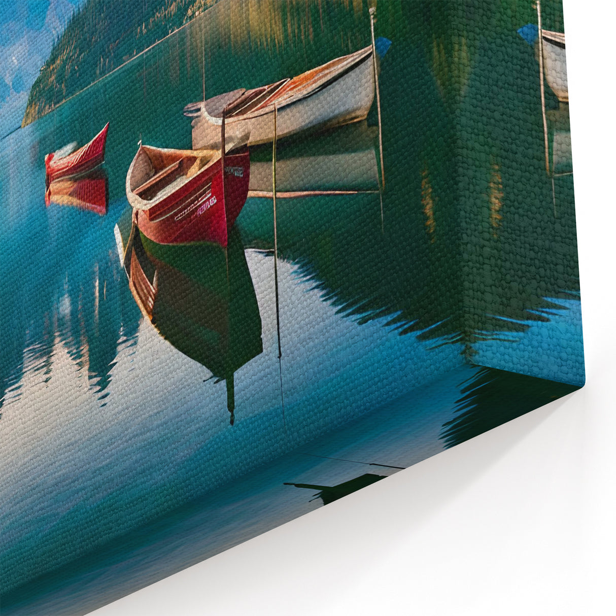 Lakeview Art Prints - Serene Lake Photography with Canoes