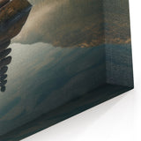 Tranquil Lake Art - Zen Rock Stack on Serene Lake, Scenic Wall Decor