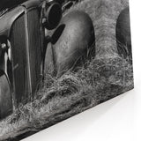Dereliction Wall Art - Vintage Car in Ruins, Urban Decay Canvas