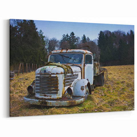 Dereliction Wall Art - Abandoned Vintage Truck, Rustic Urban Decay