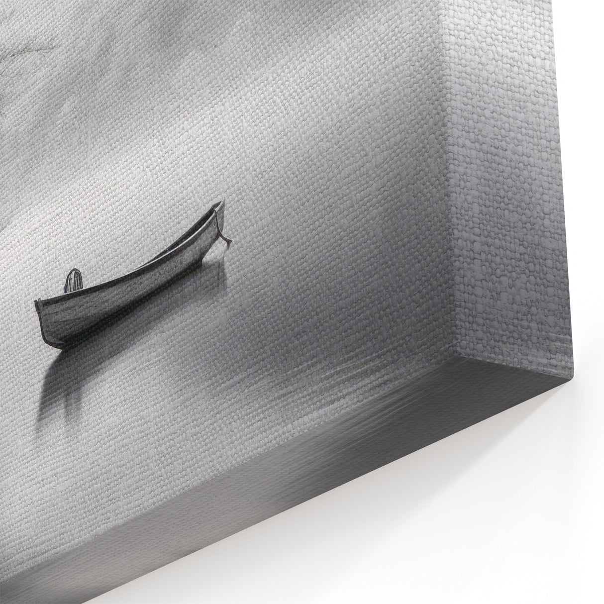 Tranquil Black and White Lake Wall Art - Serene Minimalist Print