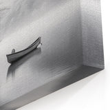 Tranquil Black and White Lake Wall Art - Serene Minimalist Print