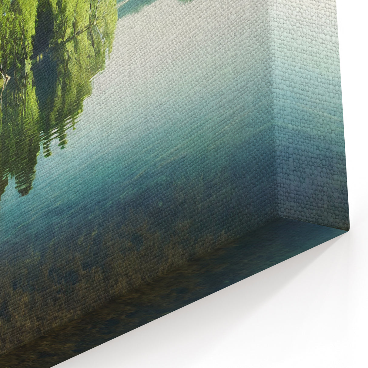 Calm Forest Lake Wall Art - Serene Reflections in Nature Landscape Print