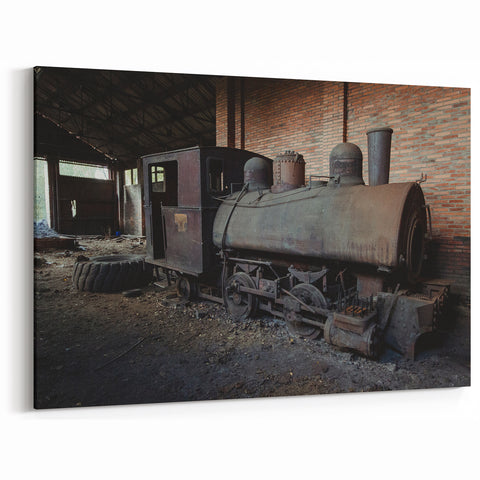 Dereliction Wall Art - Abandoned Rusty Train, Industrial Urban Decay