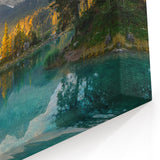 Serene Mountain Lake Wall Art - Peaceful Sunset Landscape Print