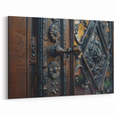 Ornate Door Hardware Wall Art - Framed Canvas & Acrylic Prints