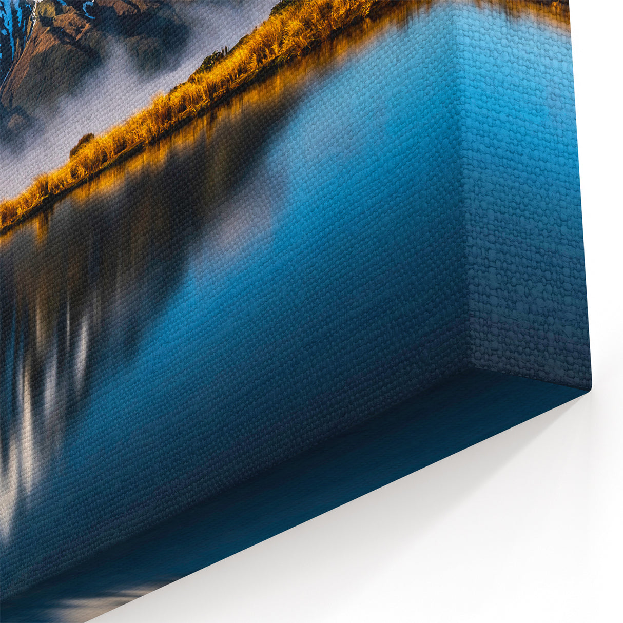 Majestic Mountain Reflection - Scenic Lake Wall Art in Nature's Harmony