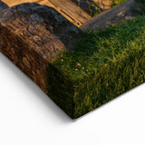 Serene Chapel by the River Wall Art - Rustic Landscape Canvas Print