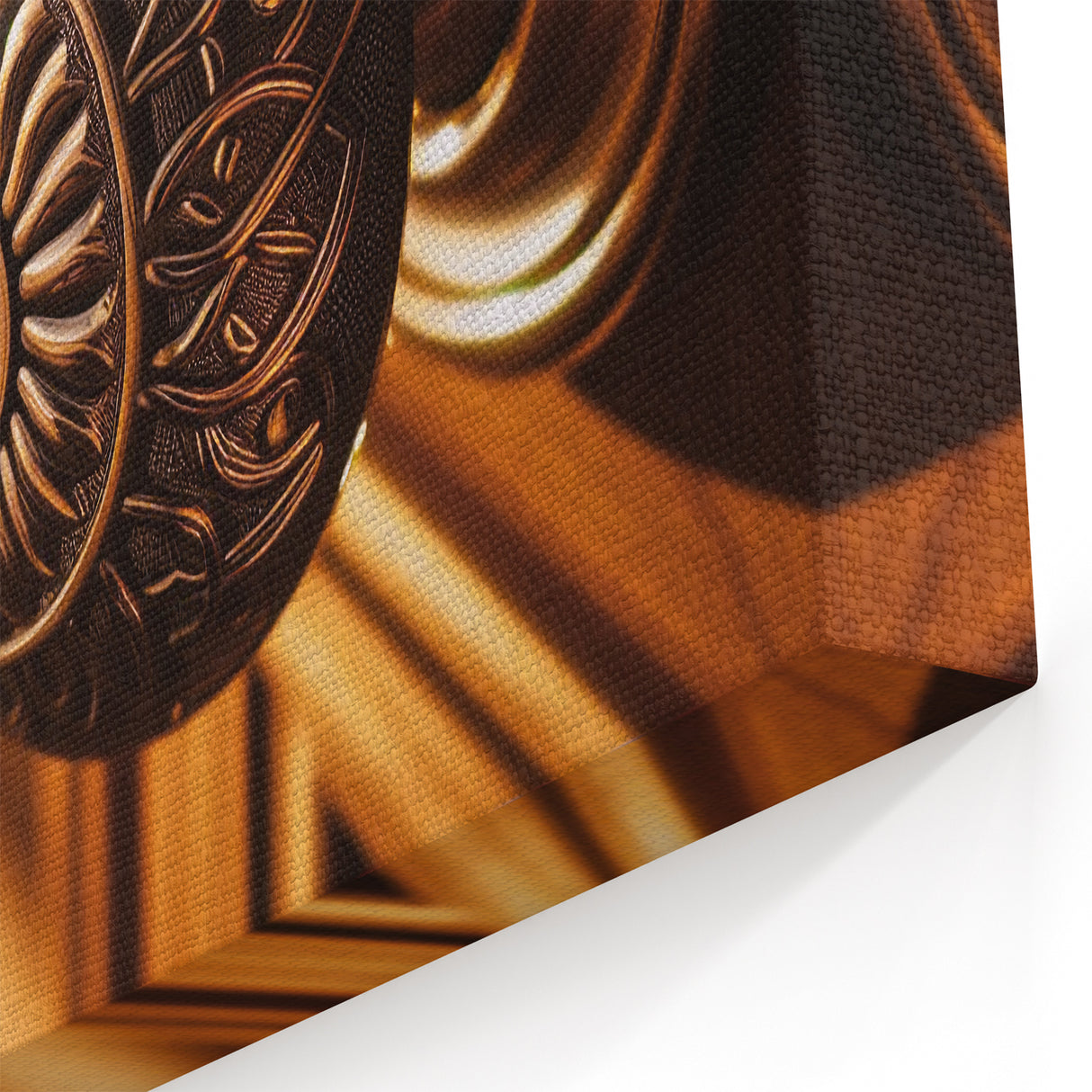 Golden Ornate Door Handle Wall Art - Framed Canvas & Acrylic Prints