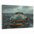 Urban Decay Canvas - Rusted Vintage Car in Wasteland Dereliction Art