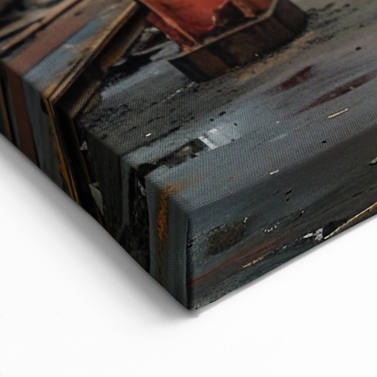 Vintage Urban Decay Canvas - Abandoned Bus in Forgotten Warehouse Art