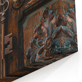 Rustic Hardware Wall Art - Vintage Key and Door Panel Canvas Print