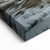 Rustic Winter Cabin Art - Abandoned House in Snowy Wilderness Canvas