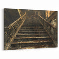 Haunted Mansion Staircase Art - Abandoned Vintage Architecture Canvas