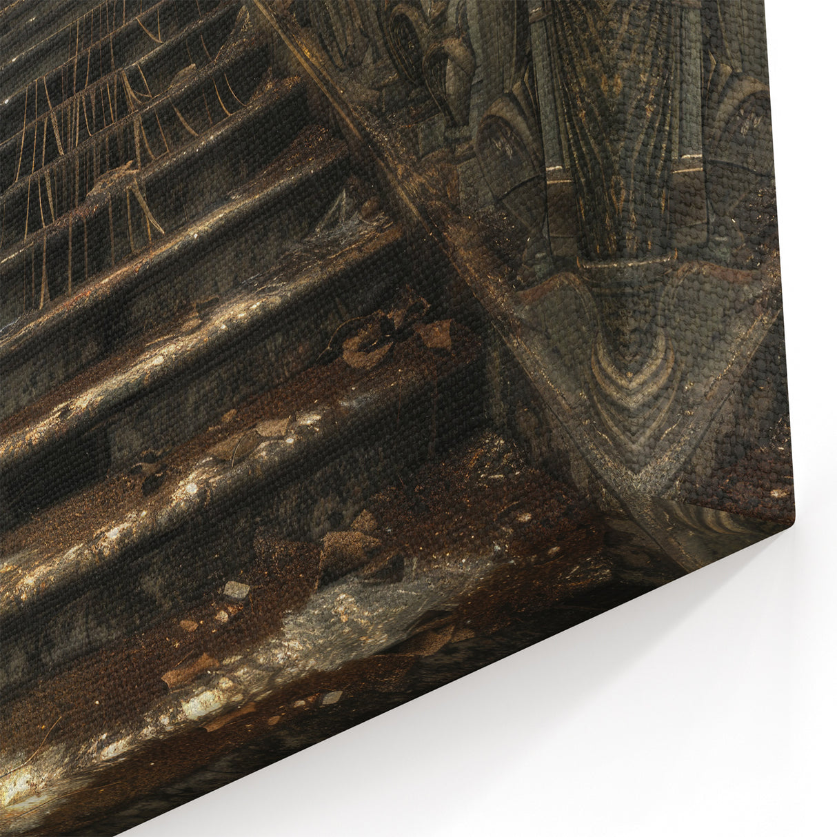 Haunted Mansion Staircase Art - Abandoned Vintage Architecture Canvas